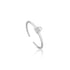 Silver Padlock Sparkle Adjustable Ring